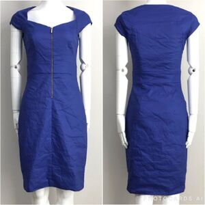 NWT Artelier Nicole Miller Blue Cap Sleeve Dress Size 4